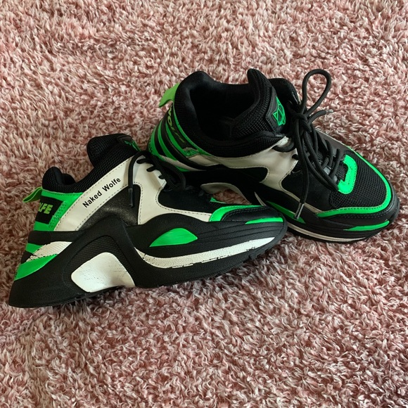 Naked Wolfe Tracer Lime Green sneakers size 6 - Picture 2 of 4